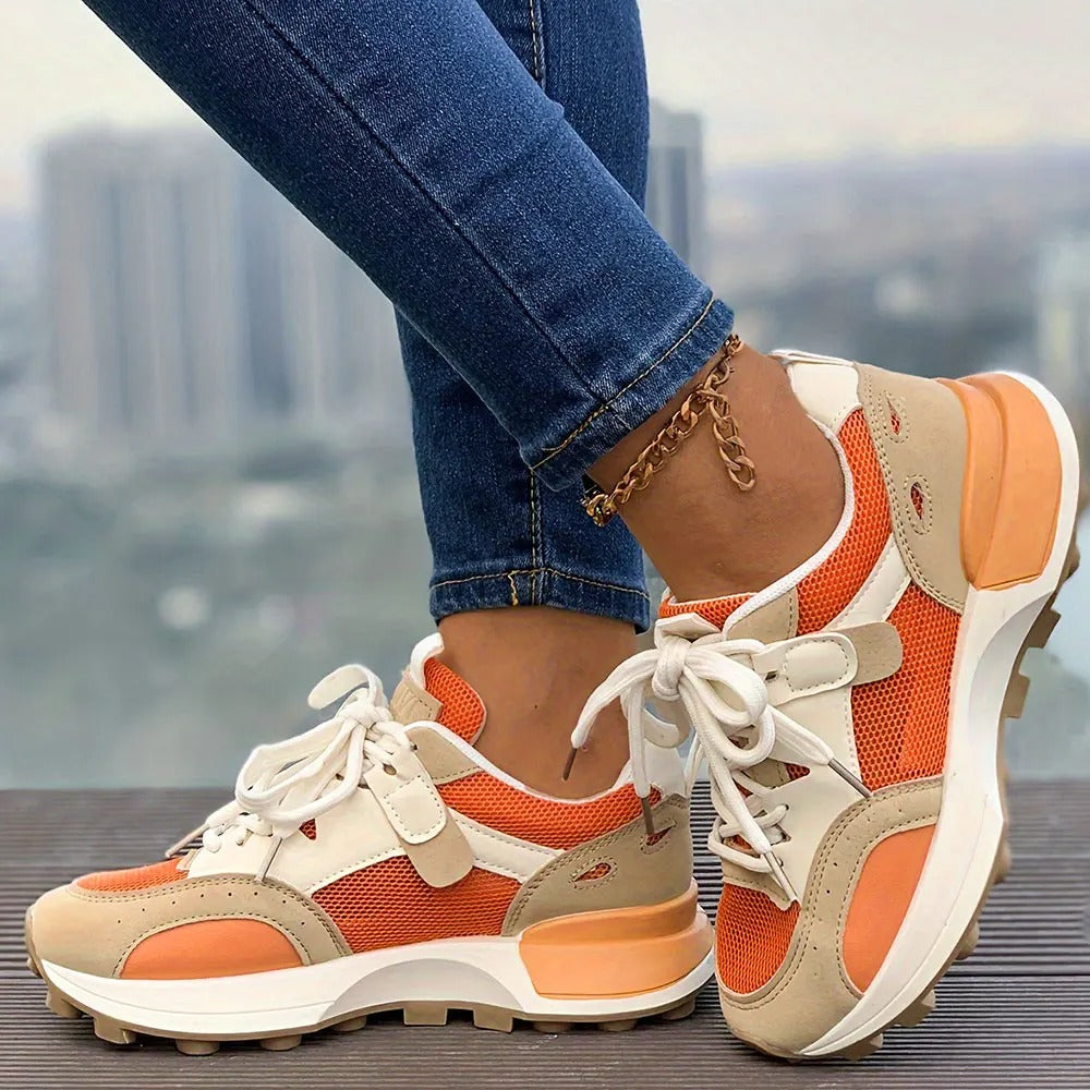 Baskets tendance color block pour femmes