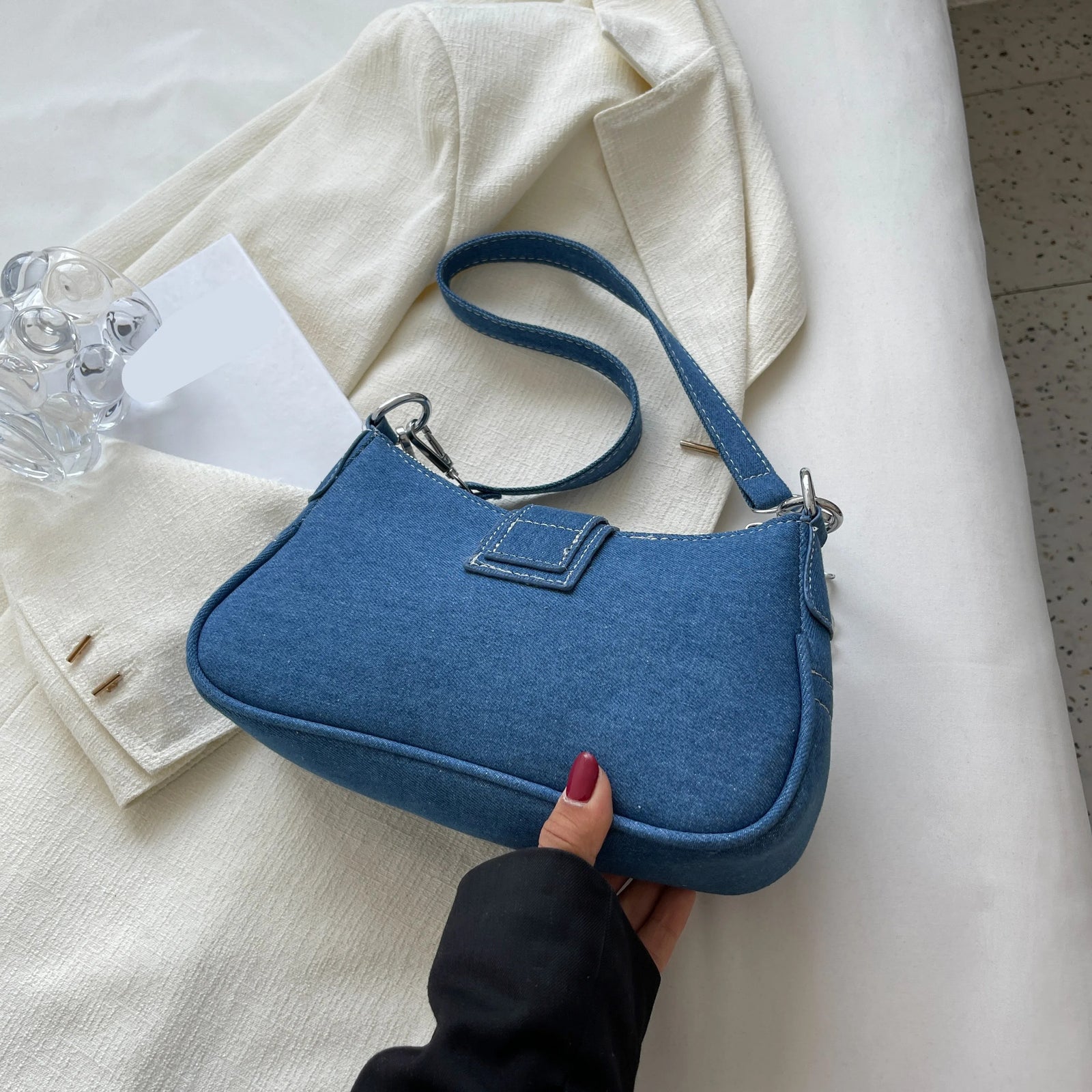 Sac à bandoulière en denim pour femmes
