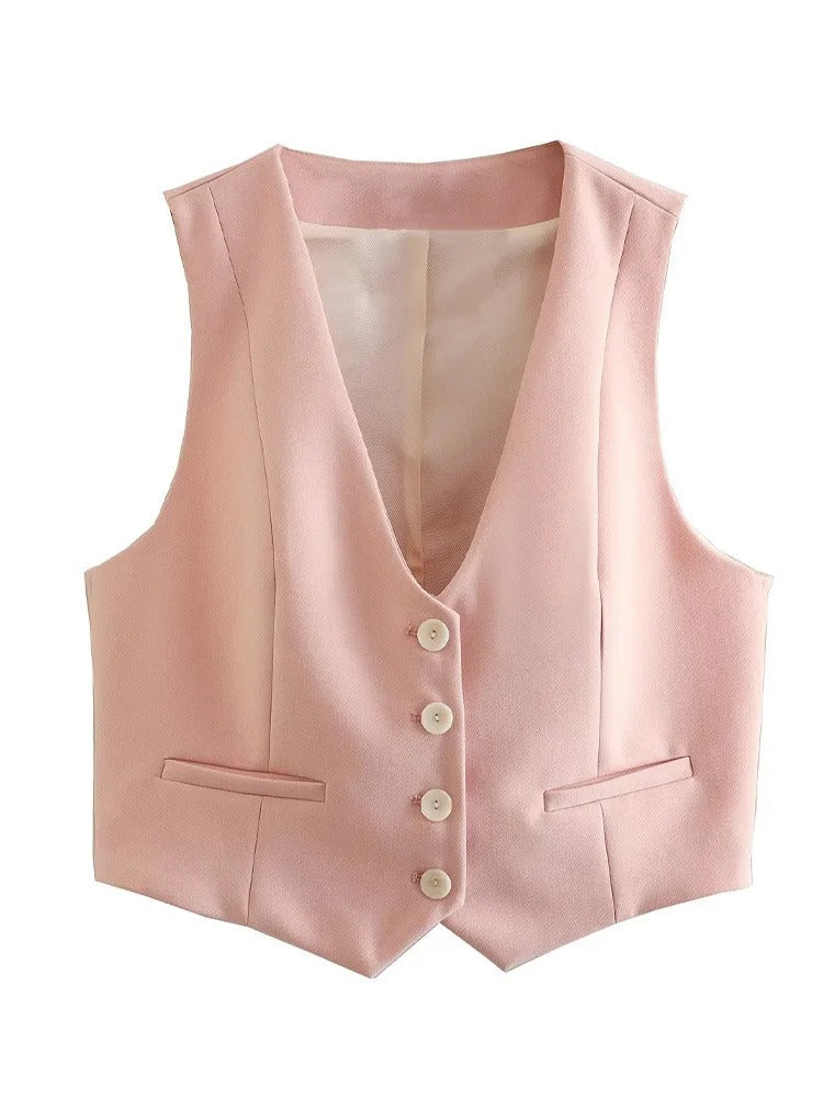 Débardeur tendance et pantalon droit élégant pour femmes