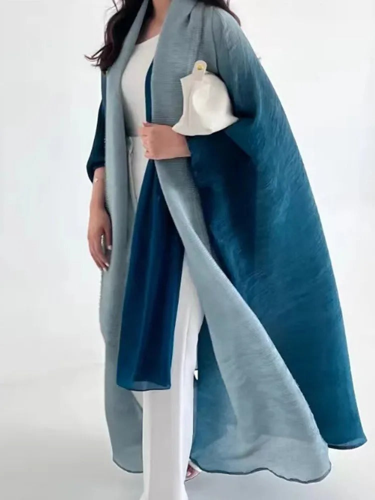 Trench-coat plissé dégradé pour femmes