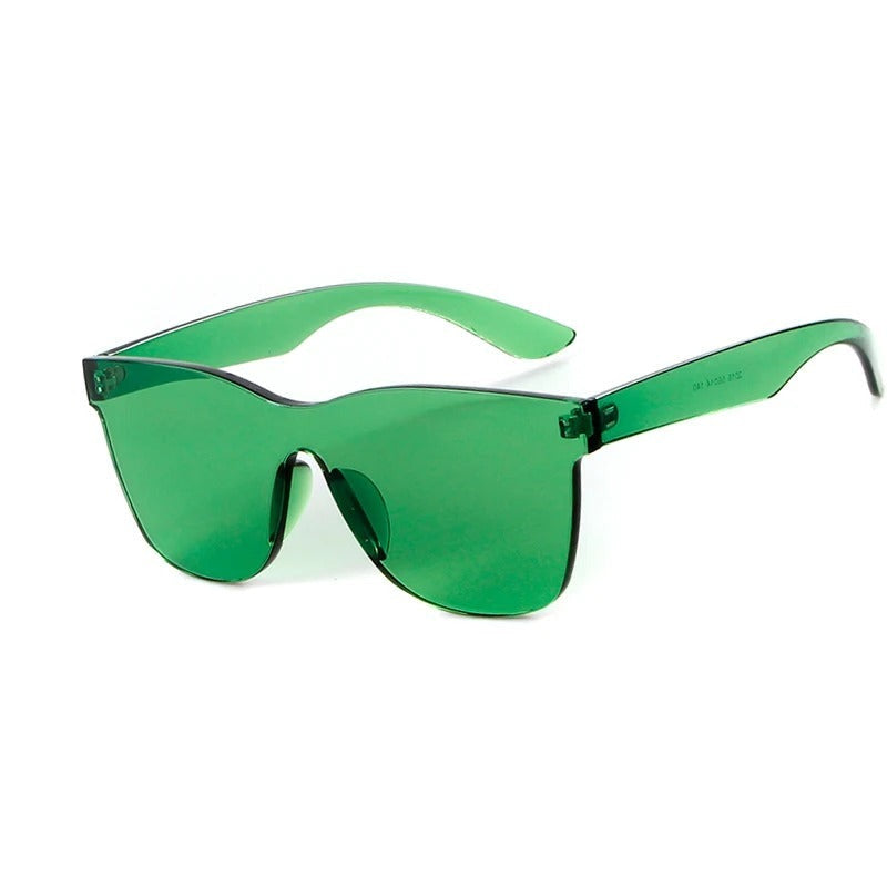 Lunettes de soleil carrées sans monture Candy Colors