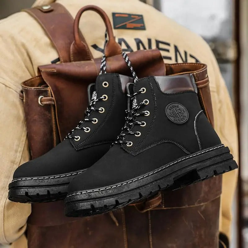 Bottes en cuir rétro pour hommes