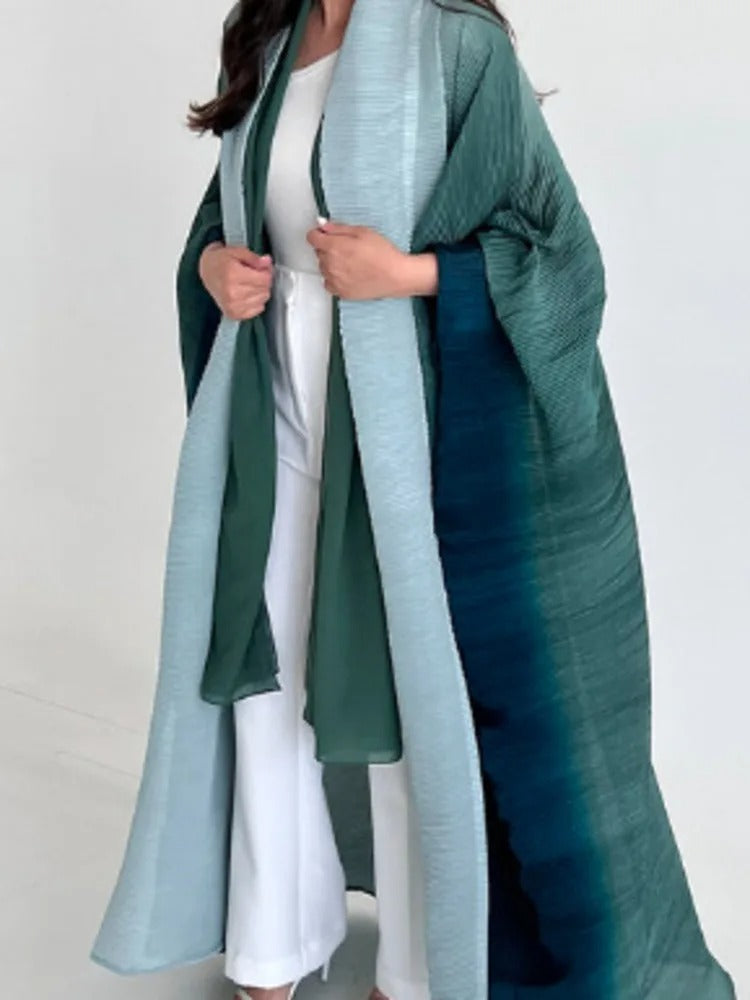 Trench-coat plissé dégradé pour femmes