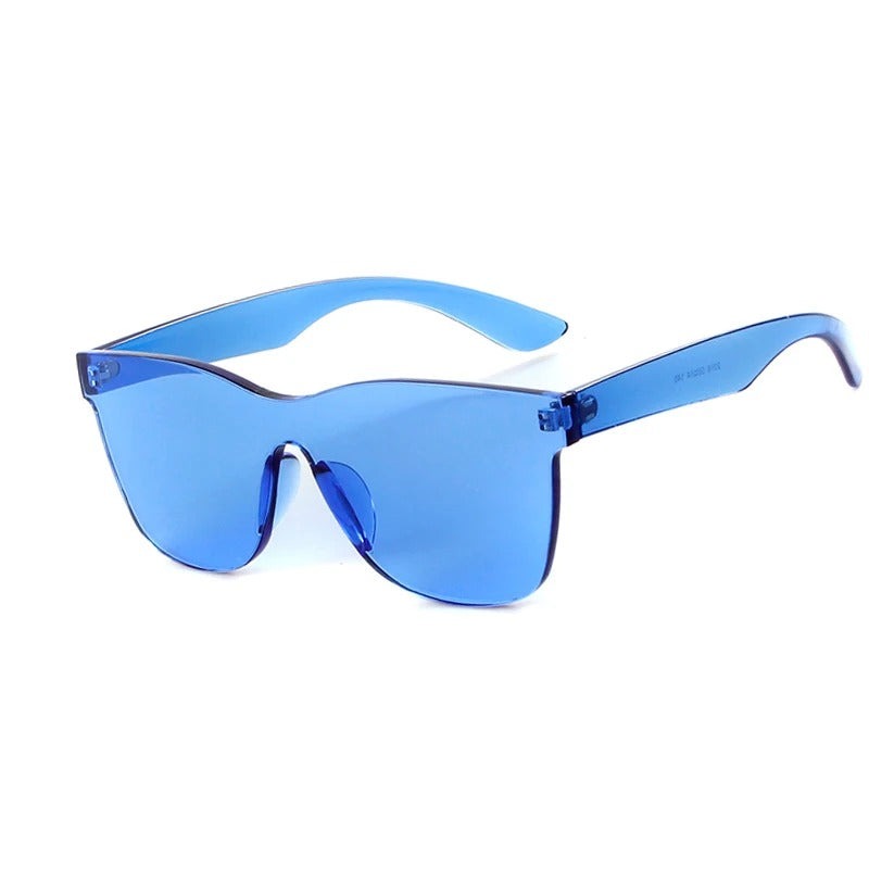 Lunettes de soleil carrées sans monture Candy Colors