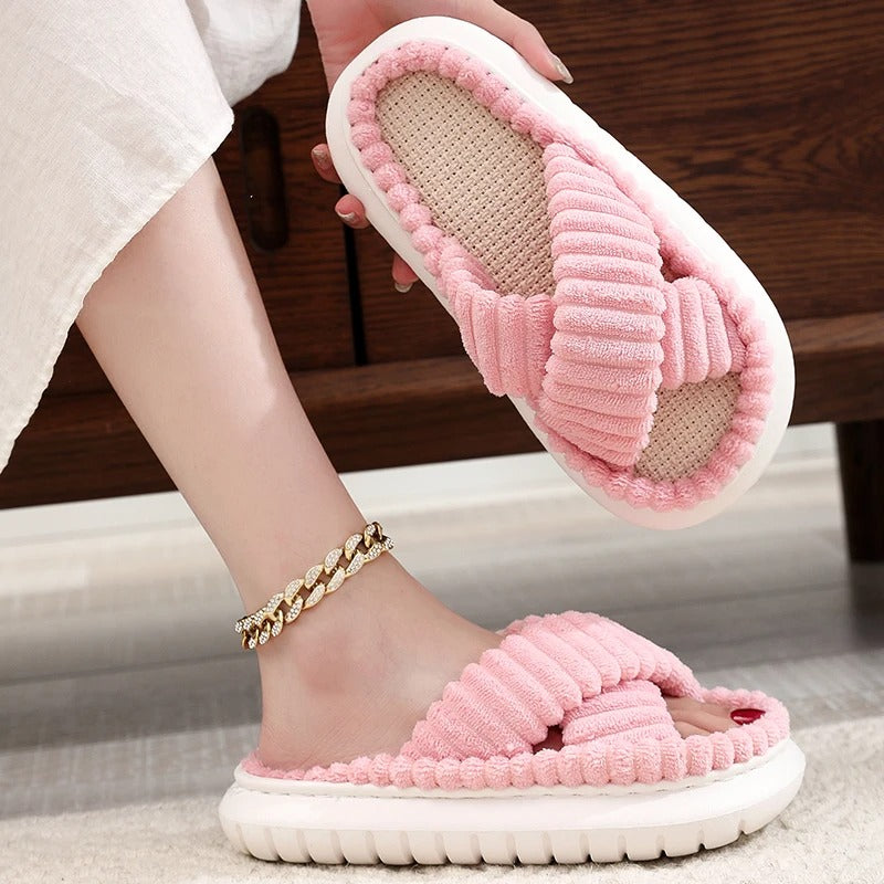 Chaussons de salle de bain antidérapants à bout ouvert