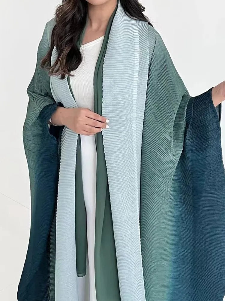 Trench-coat plissé dégradé pour femmes