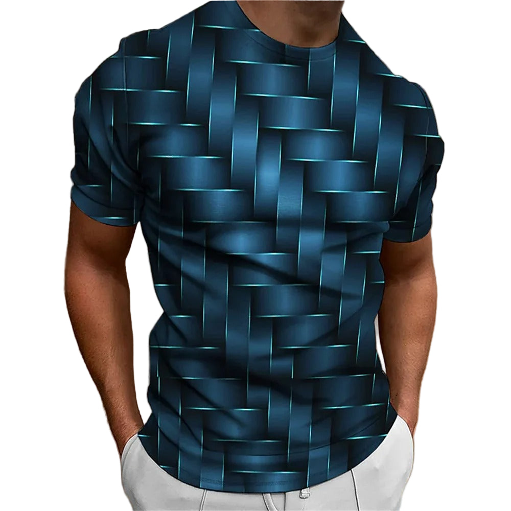 T-shirt homme imprimé 3D géométrique