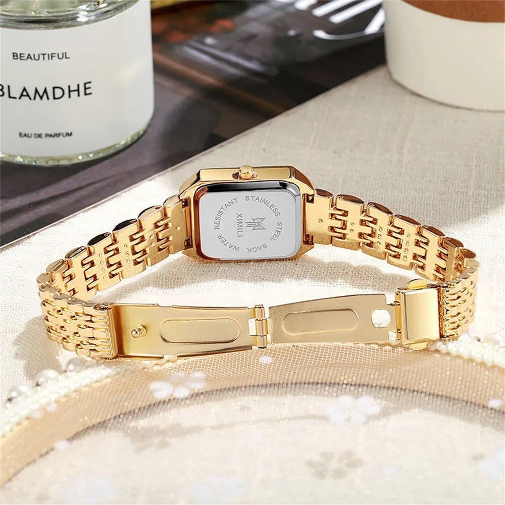 Montre carrée Light Luxury pour femmes