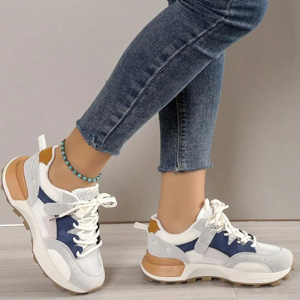 Baskets tendance color block pour femmes