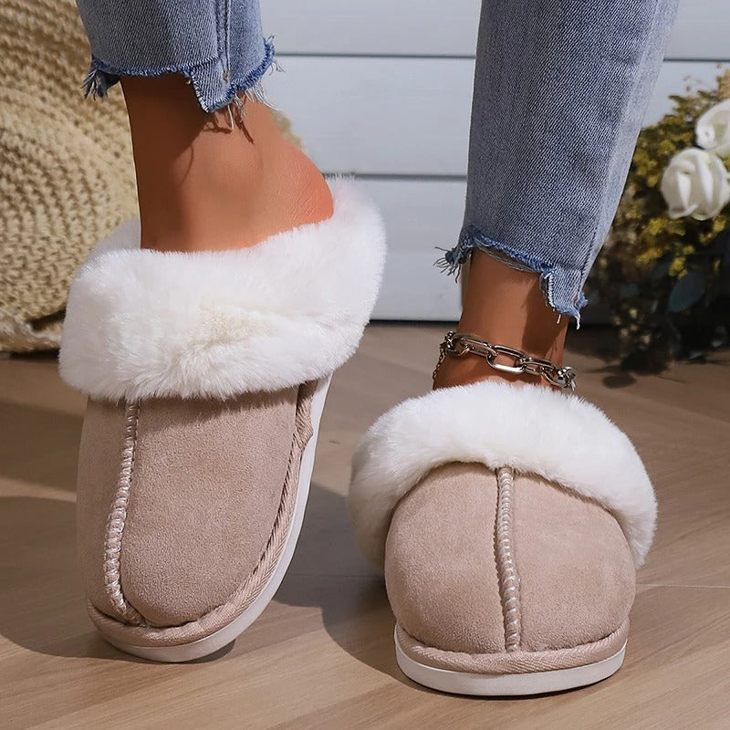Chaussons d'intérieur en peluche pour femmes