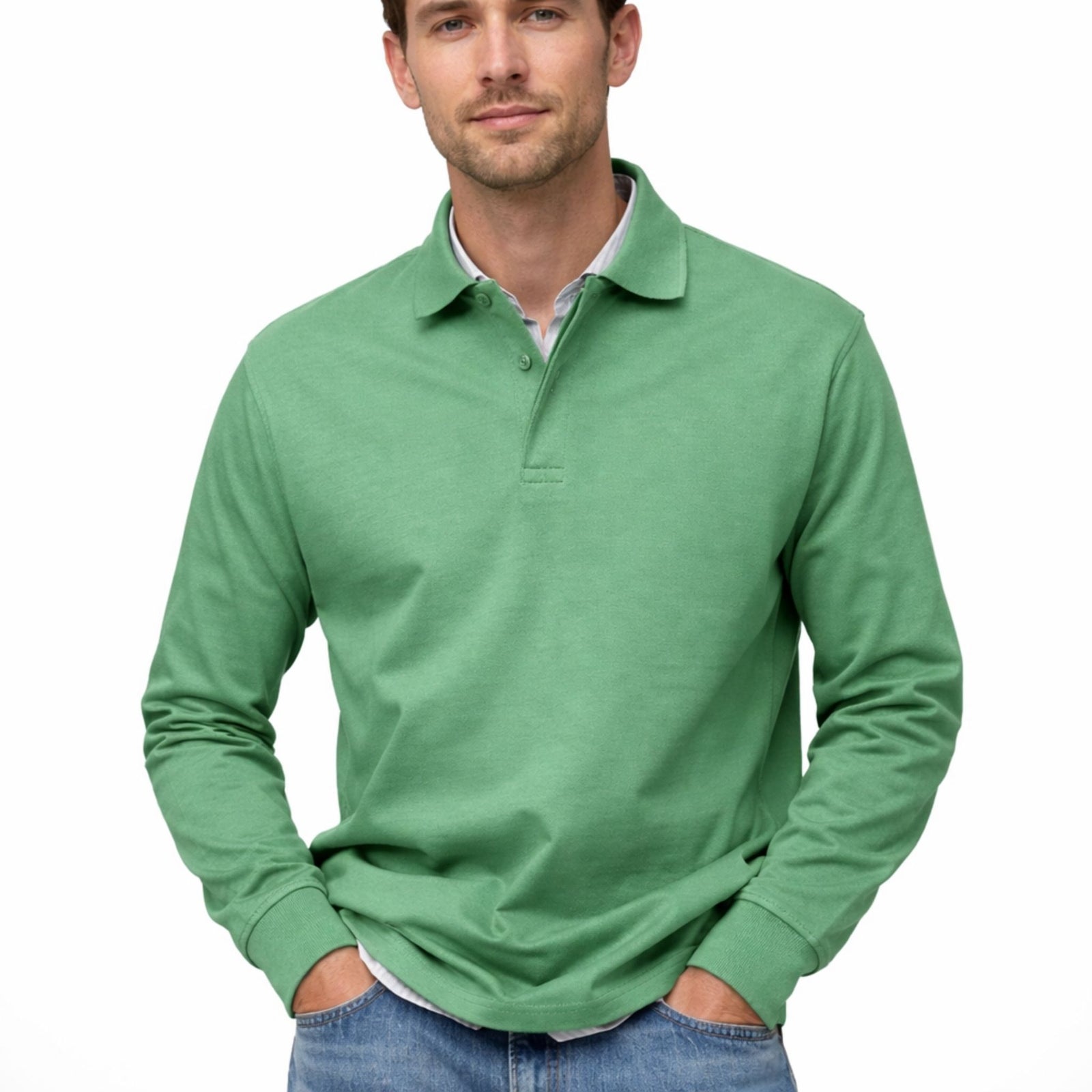 Polo à Manches Longues pour Hommes Chic