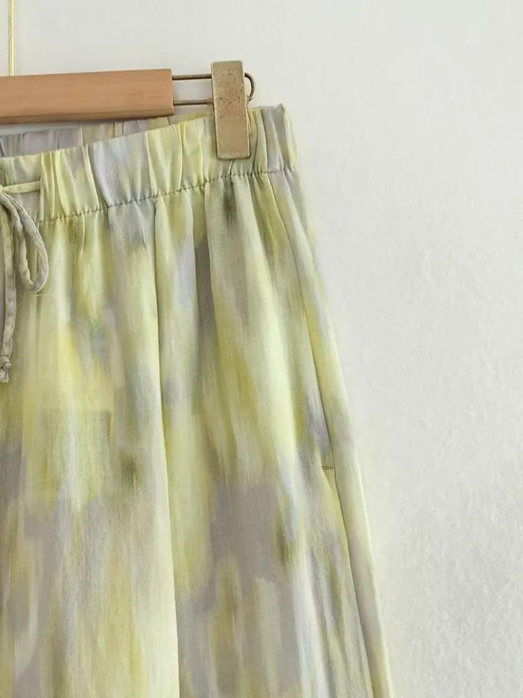 Pantalon imprimé vintage pour femmes