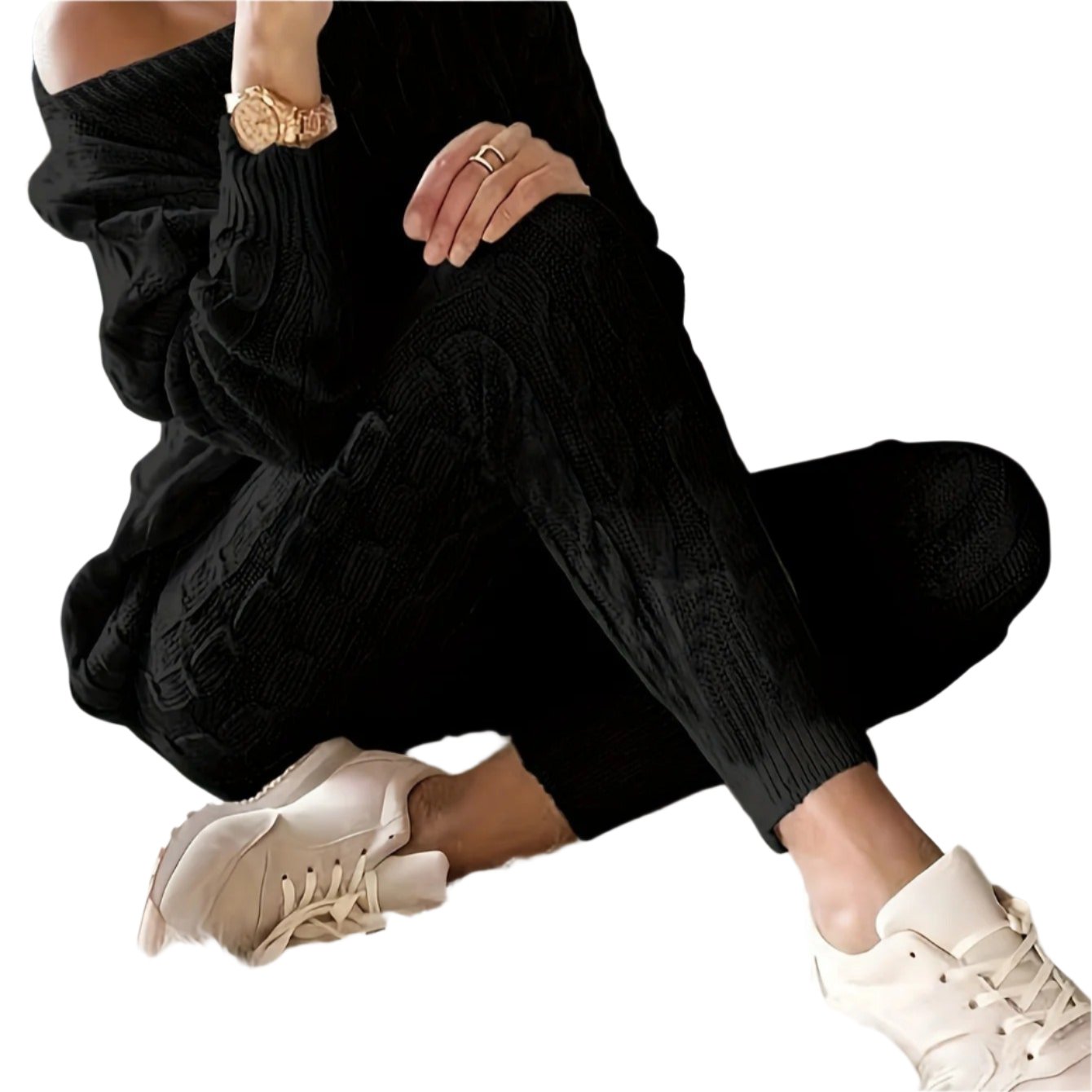 Ensemble pull et pantalon en tricot pour femmes