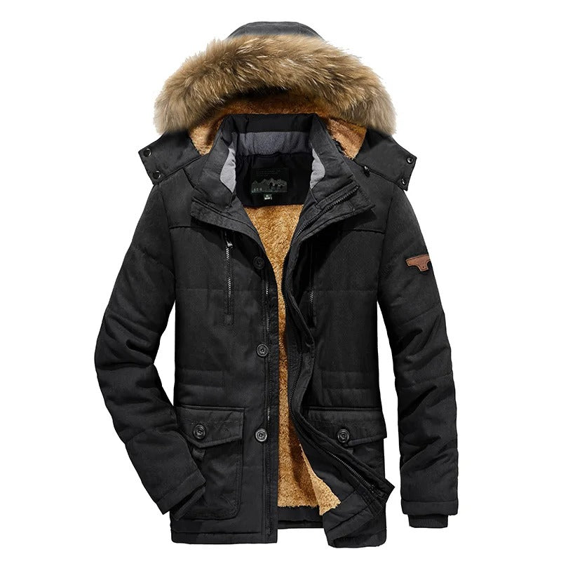 Manteau chaud à capuche pour hommes