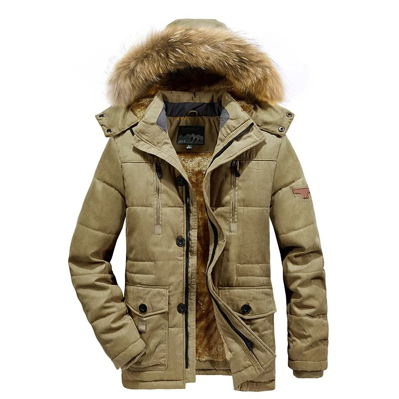 Manteau chaud à capuche pour hommes