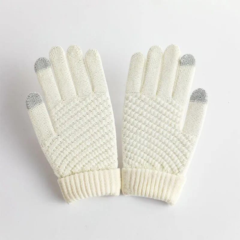 Gants d'hiver tricotés en cachemire pour femmes