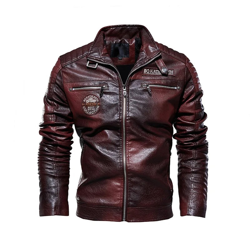Veste en cuir polaire pour hommes