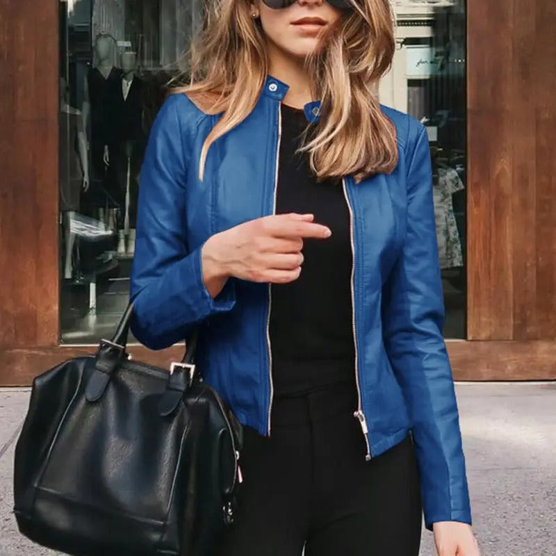 Veste en cuir pour femme