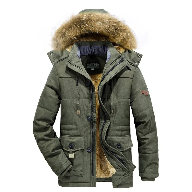 Manteau chaud à capuche pour hommes