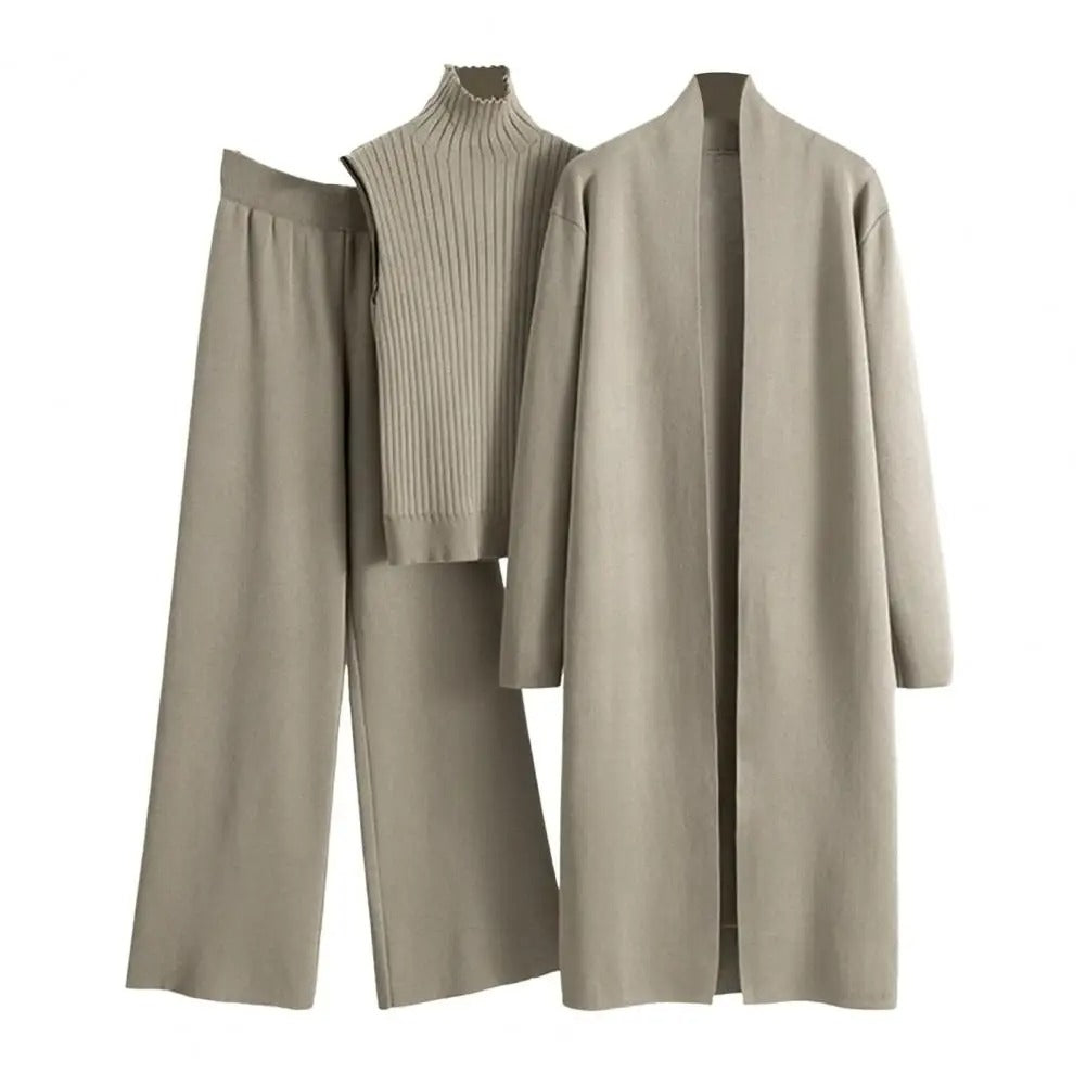 Ensemble 3 pièces Cardigan d'hiver pour femmes
