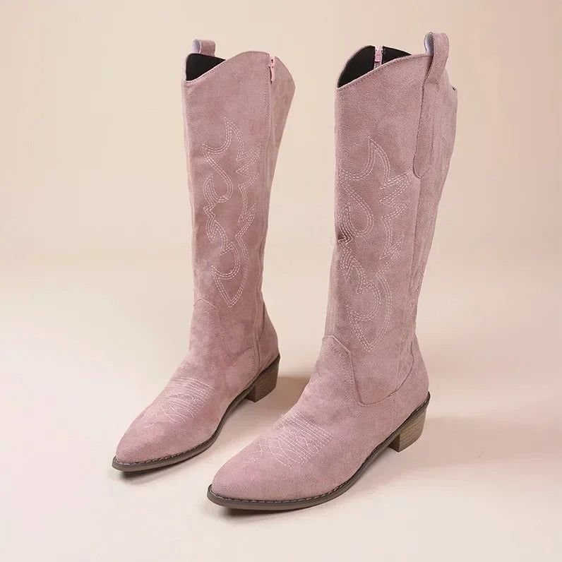 Bottes de cow-boy western brodées pour femmes