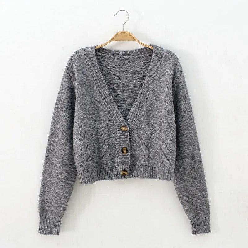Cardigan en maille torsadée pour femmes