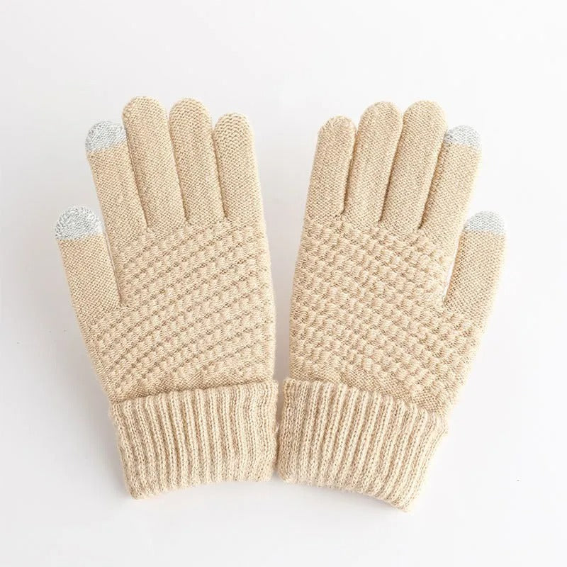 Gants d'hiver tricotés en cachemire pour femmes