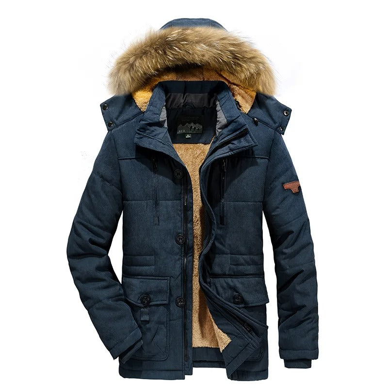 Manteau chaud à capuche pour hommes