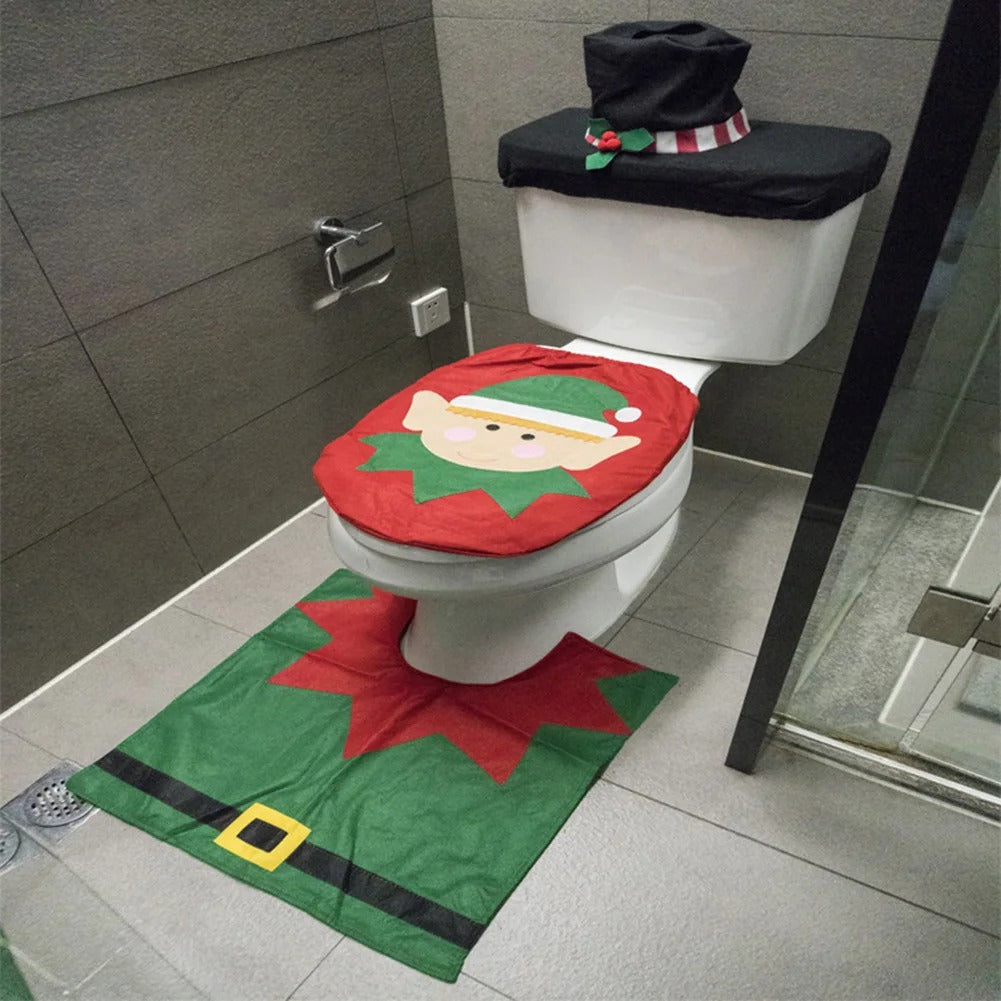 Housse de siège de toilette créative de Noël