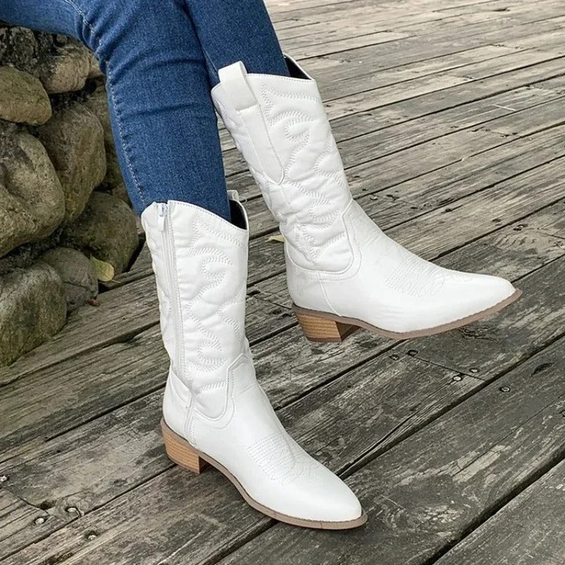 Bottes de cow-boy rétro colorées pour femmes