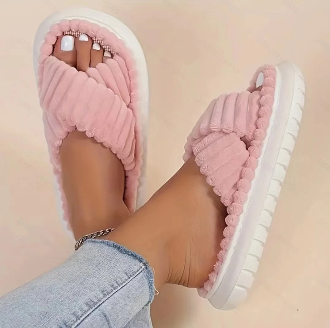 Chaussons de salle de bain antidérapants à bout ouvert