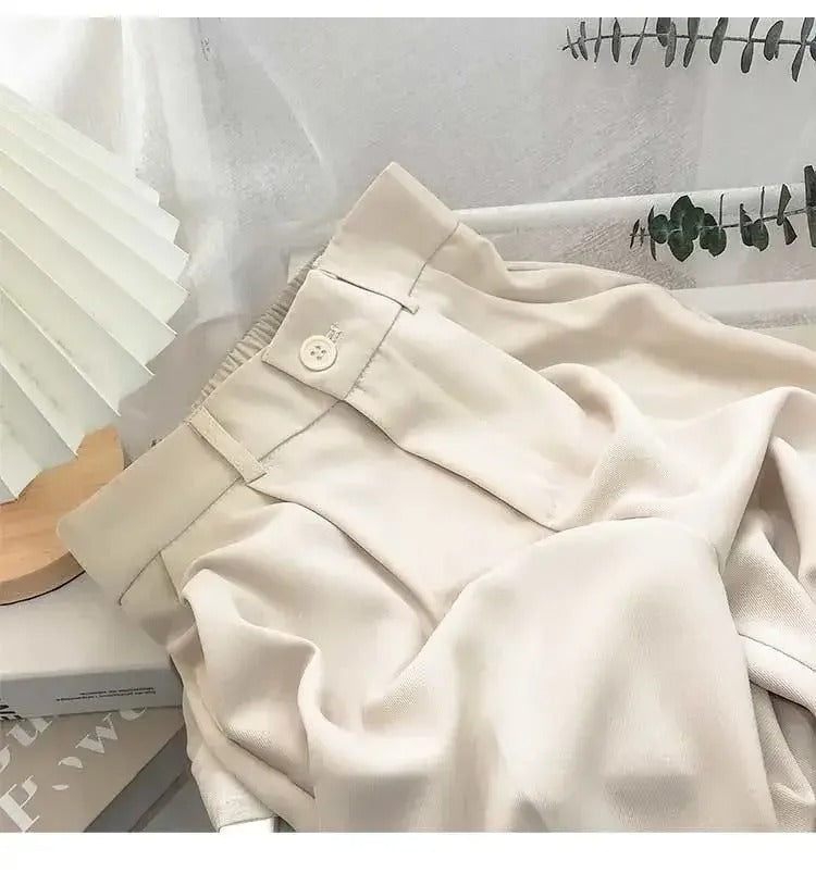 Pantalon élastique taille haute pour femmes