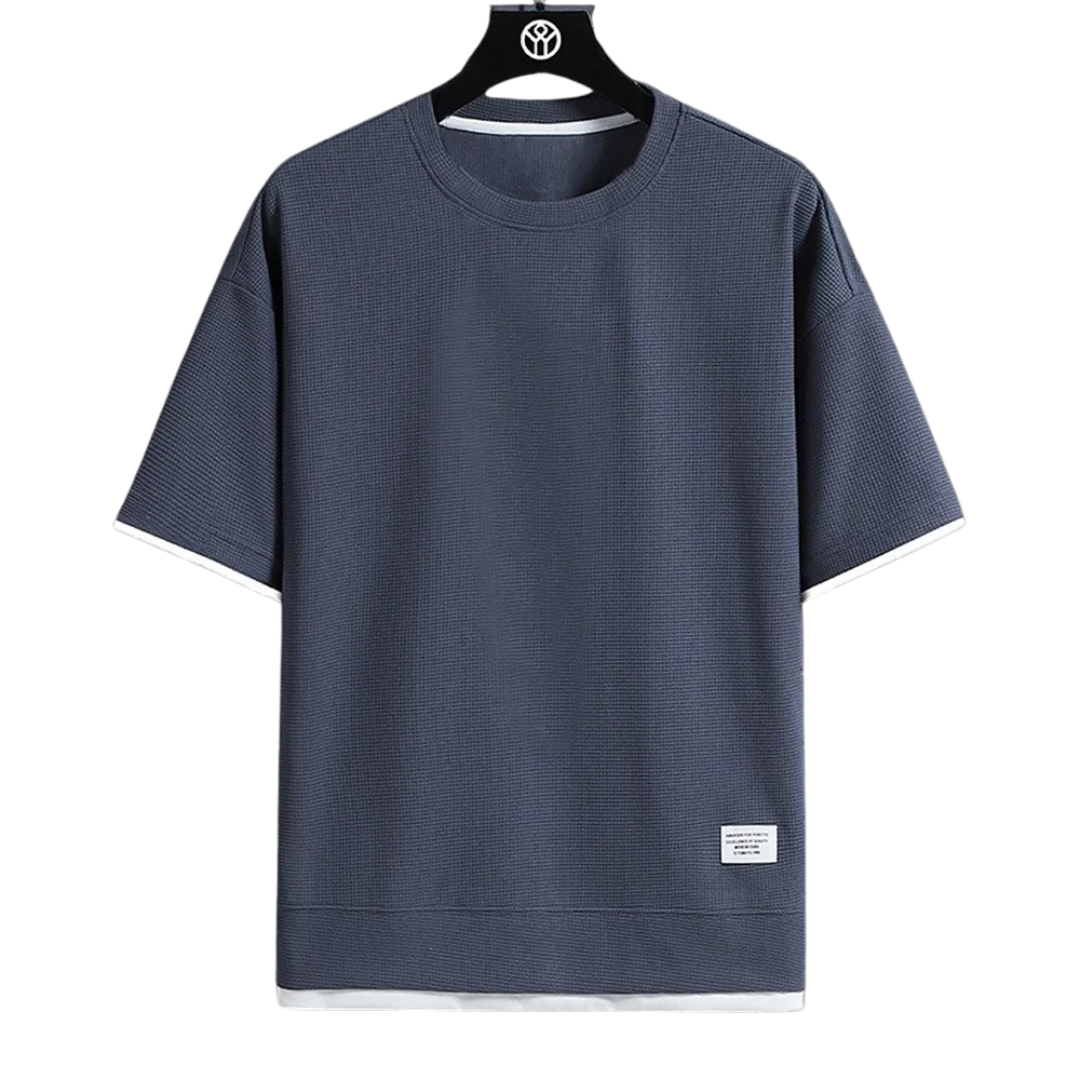 T-shirt gaufré premium pour hommes