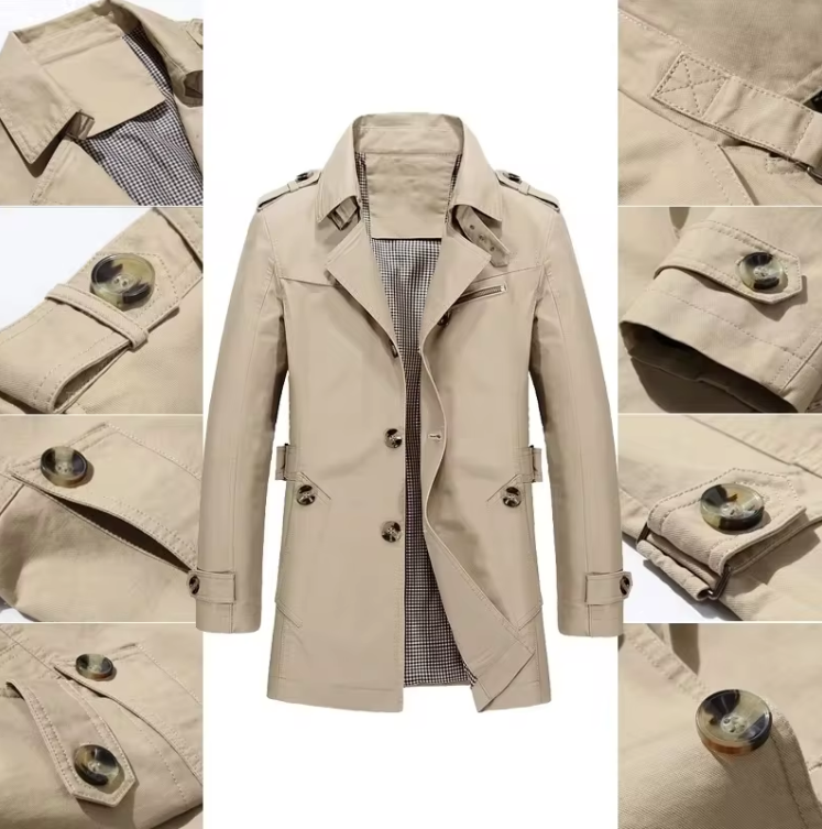 Trench-coat coupe-vent pour hommes
