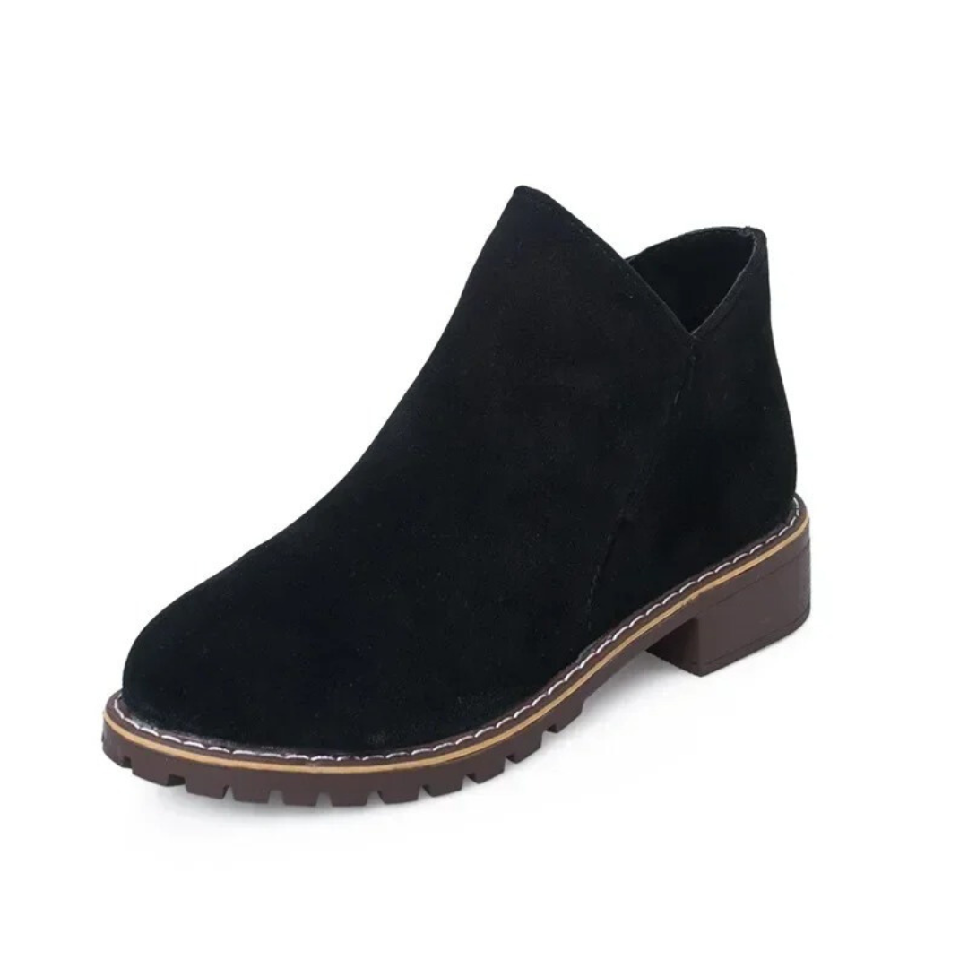 Bottines en daim et cuir pour femmes