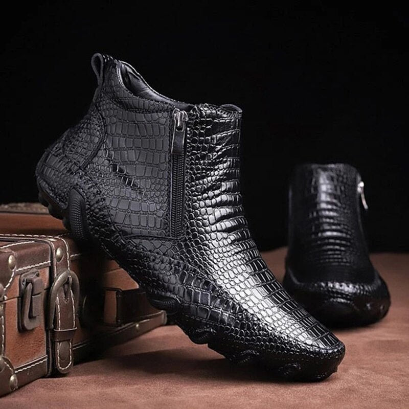 Bottes Chelsea en cuir de vache