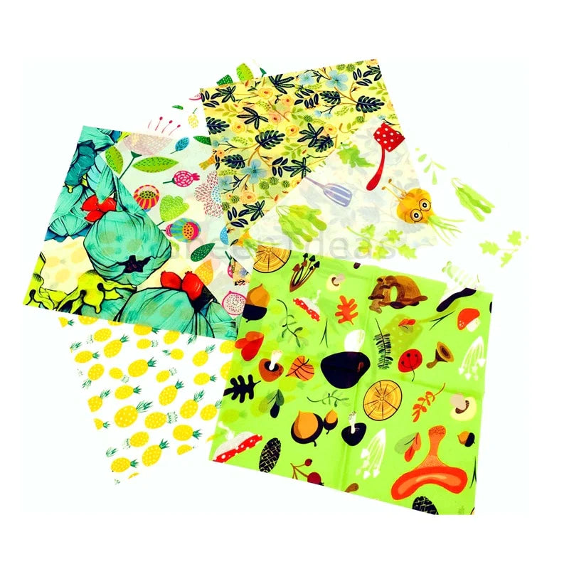 Emballages alimentaires en cire d'abeille - Lot de 3