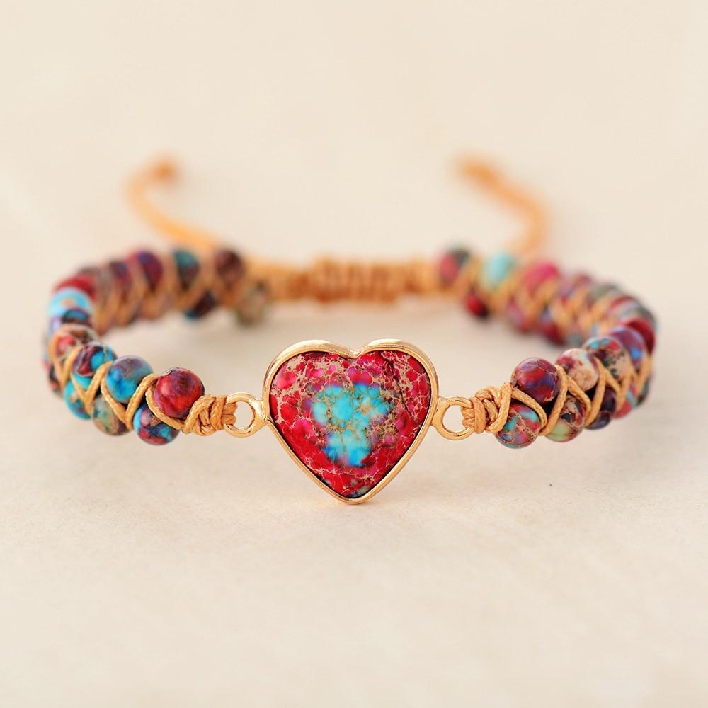 Bracelet tressé cœur de la passion