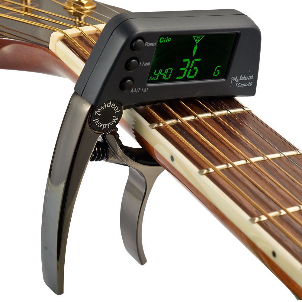 Capo et accordeur pour guitare 2-en-1