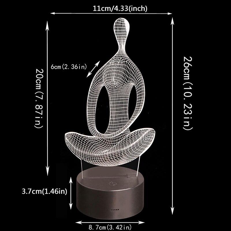 Lampe à illusion 3D pour le yoga
