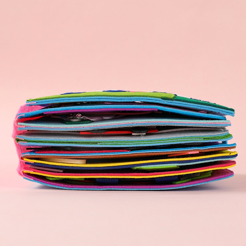 Livre de tissu pour bébé Montessori