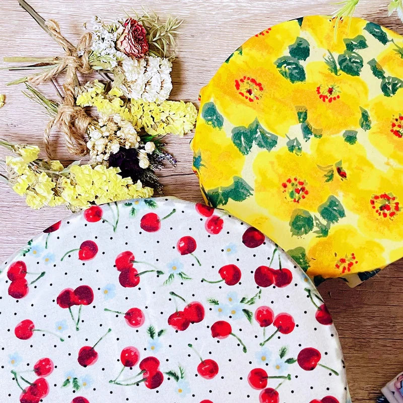 Emballages alimentaires en cire d'abeille - Lot de 3