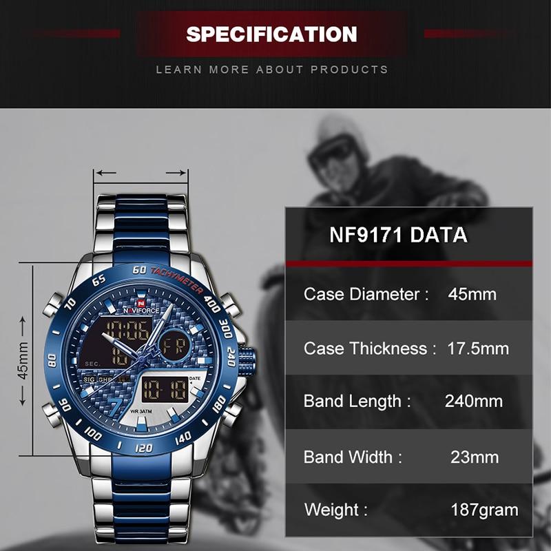 NAVIFORCE Montre de sport militaire