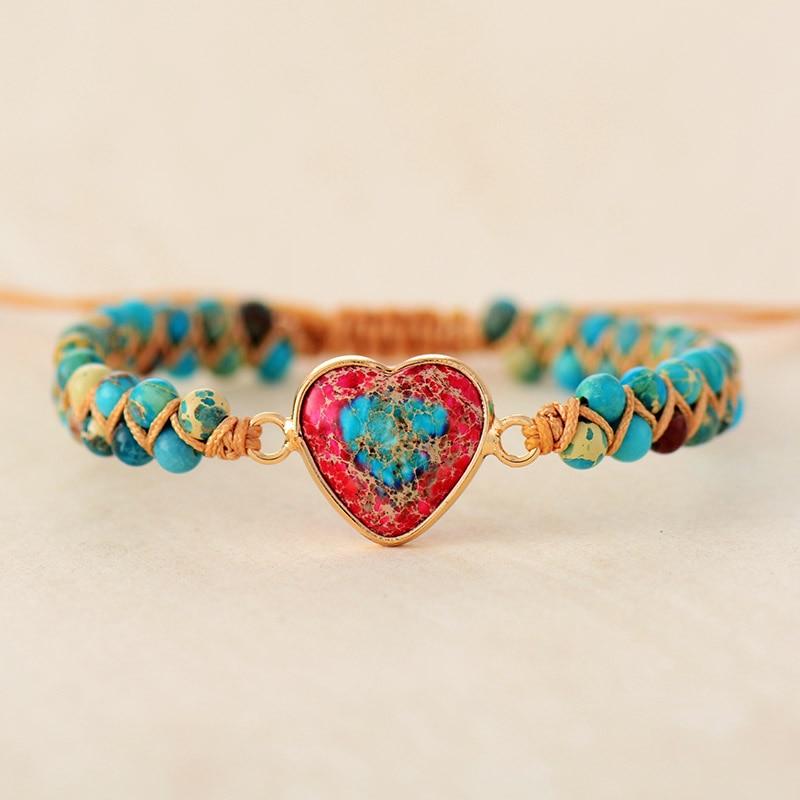 Bracelet tressé cœur de la passion