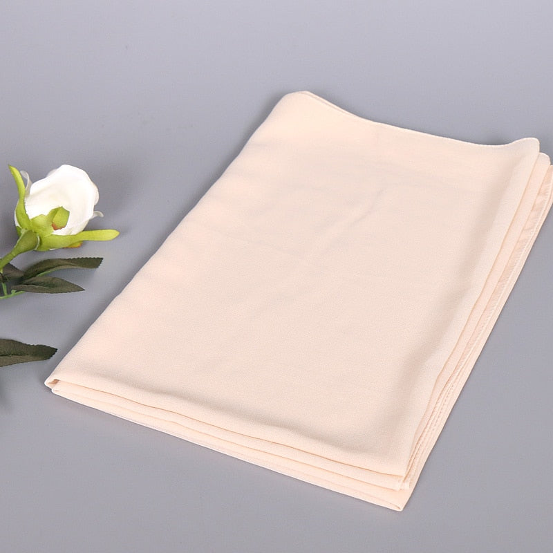 Hijab instantané en mousseline de soie à double boucle