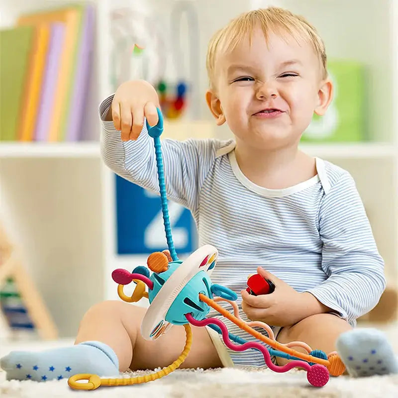 Jouets à tirer en silicone UFO