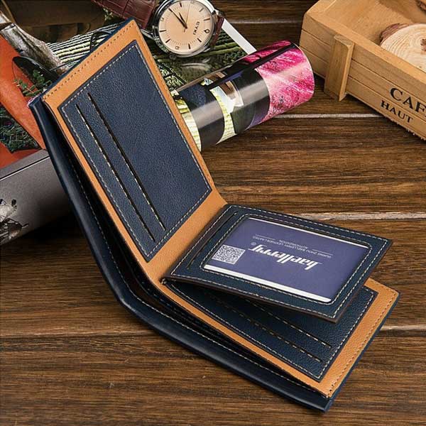 Portefeuille occasionnel en cuir PU pour hommes