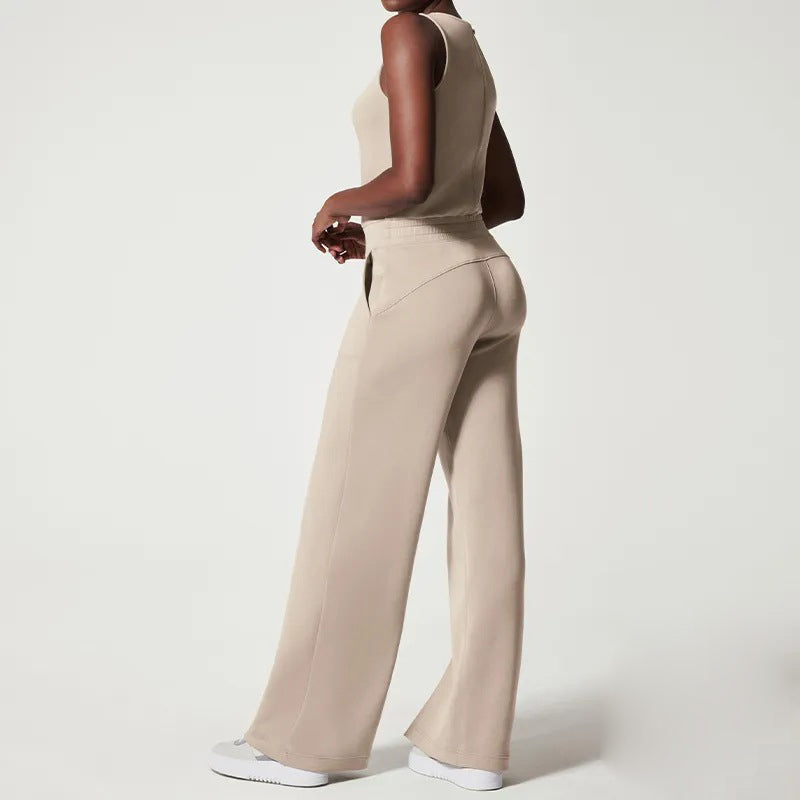 Combinaison Femme Chic Aérée avec Ceinture en Polyester-3