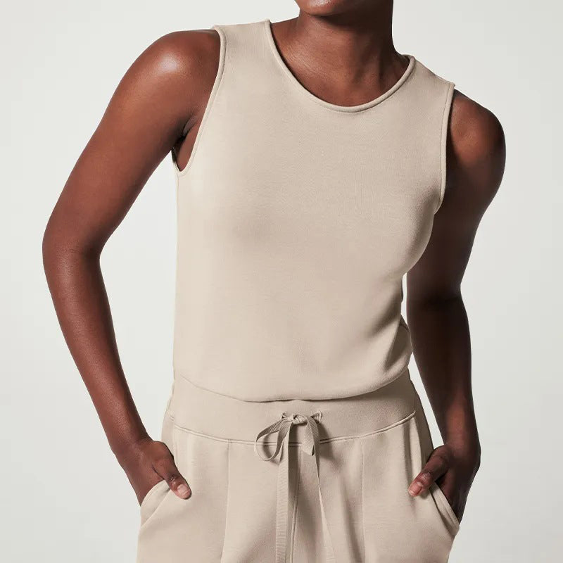 Combinaison Femme Chic Aérée avec Ceinture en Polyester-2