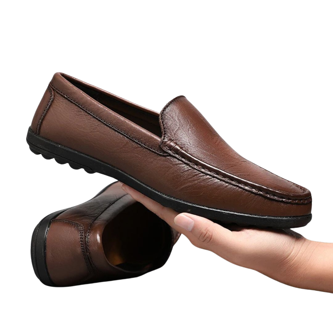 Mocassins Pour Hommes Élégants En Cuir Véritable